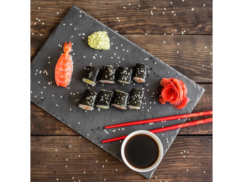 Vilde Stone Slate Serving Tray, Natural Stone Serving Platter 30x20cm