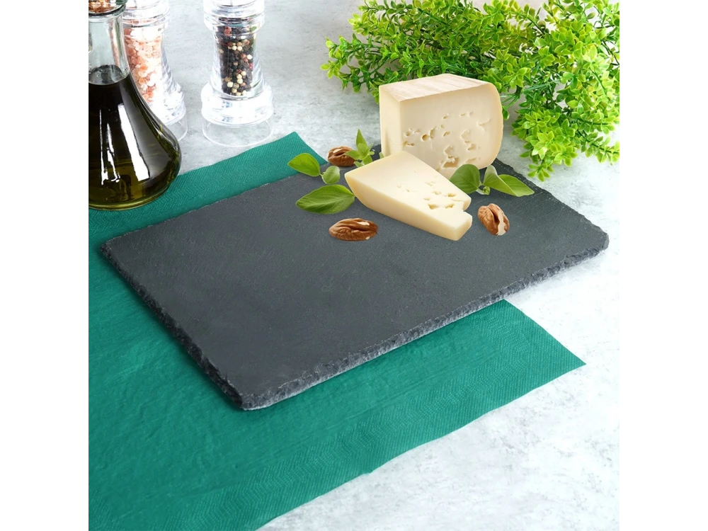 Vilde Stone Slate Serving Tray, Natural Stone Serving Platter 30x20cm