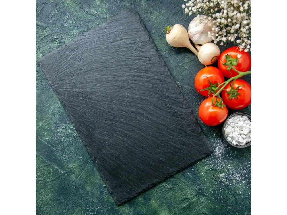 Vilde Stone Slate Serving Tray, Natural Stone Serving Platter 30x20cm