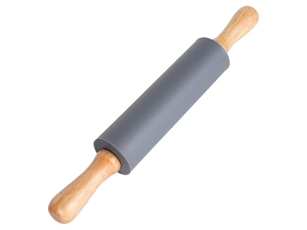 Vilde Silicone Baking Mat with Rolling Pin, Silicone Kneading Mat Set 65 x 45cm & Rolling Pin with Wooden Handles