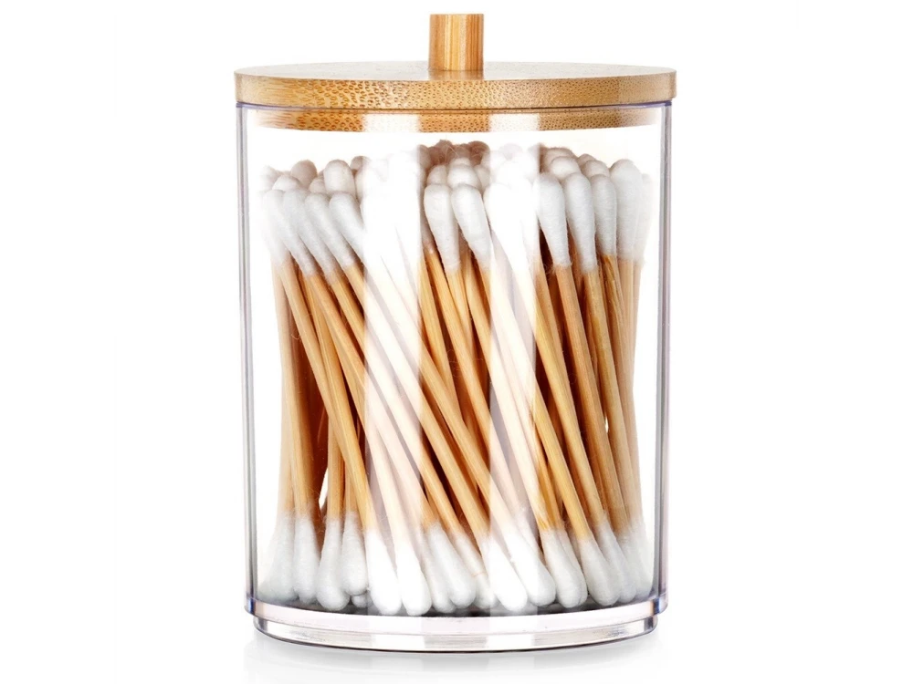 Vilde Cotton Bud and Cotton Case with Bamboo Lid