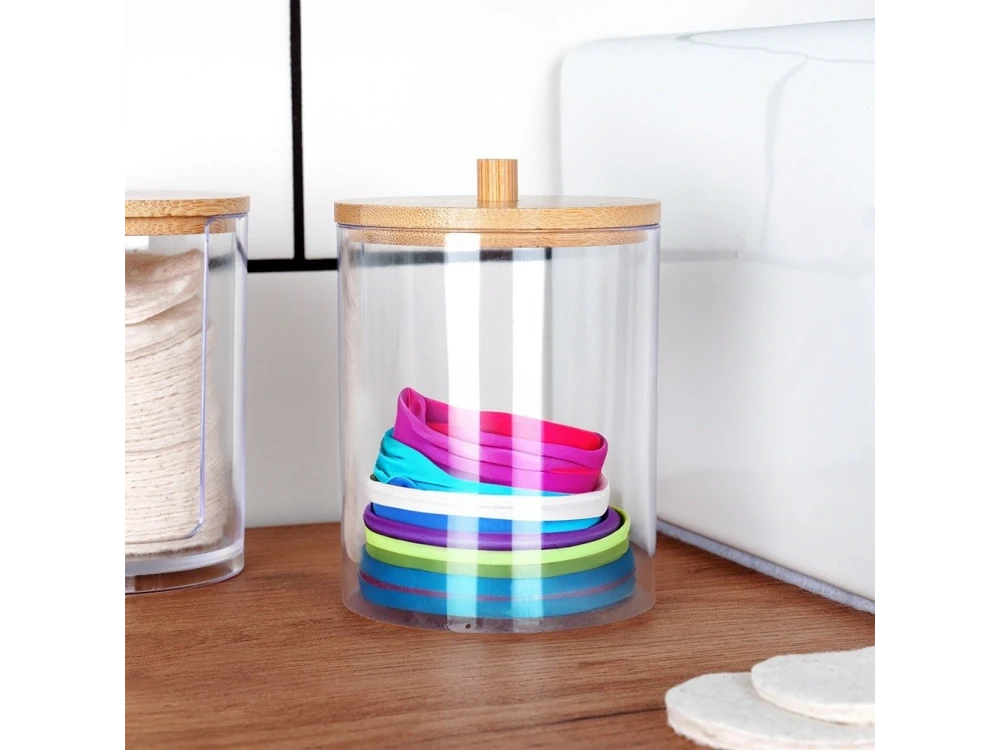 Vilde Cotton Bud and Cotton Case with Bamboo Lid