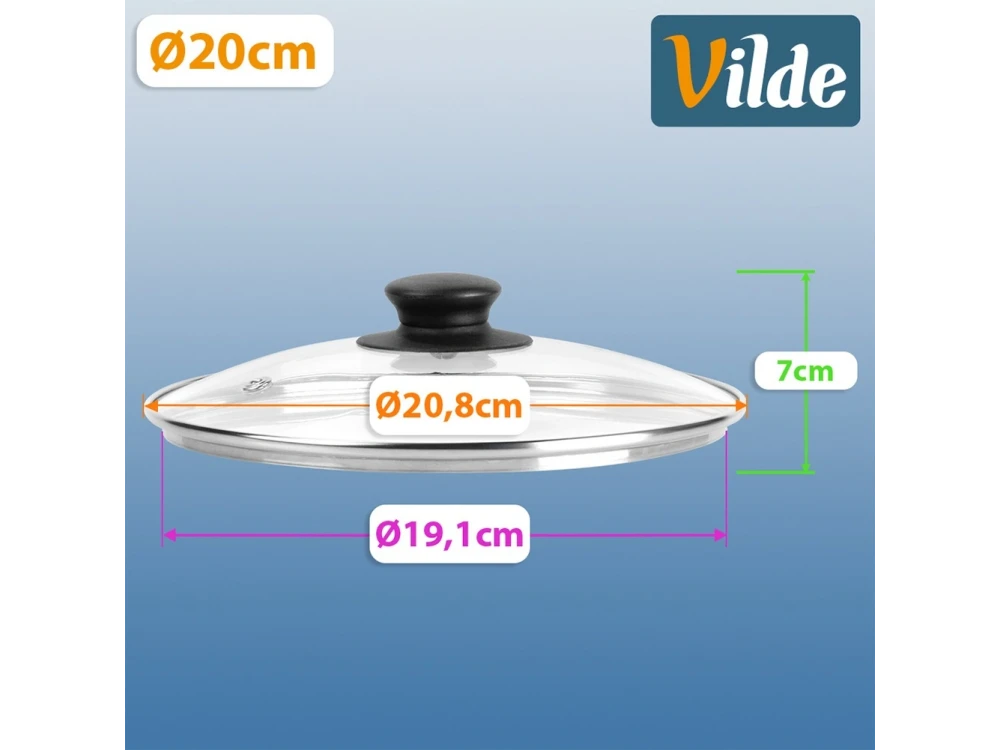 Vilde Glass Lid for Pan and Pot 20cm
