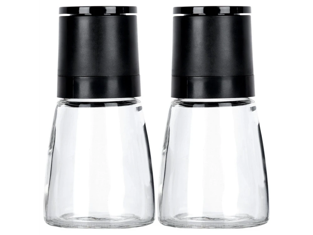 Vilde Set of 2 Manual Spice Grinders Glass 13.3cm