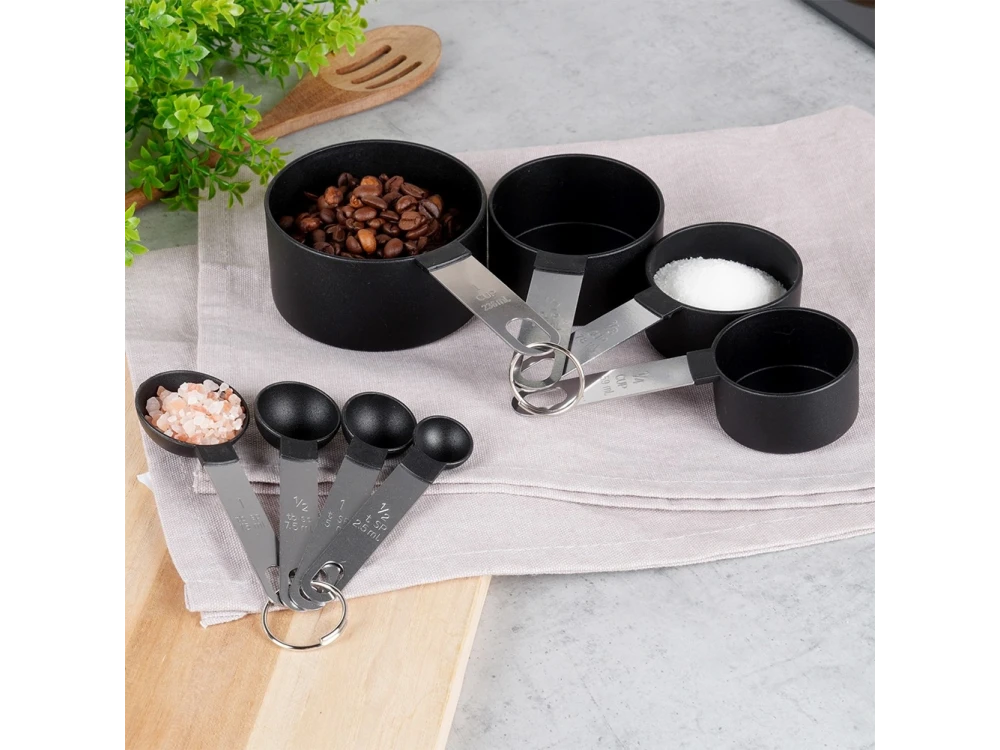 Vilde Set of 8 Kitchen Measuring Cups with Stainless Steel Handle