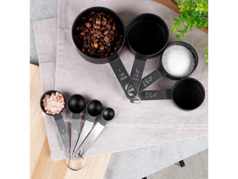 Vilde Set of 8 Kitchen Measuring Cups with Stainless Steel Handle