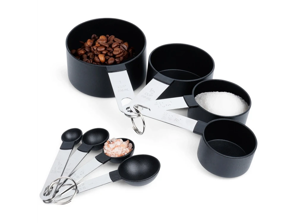 Vilde Set of 8 Kitchen Measuring Cups with Stainless Steel Handle