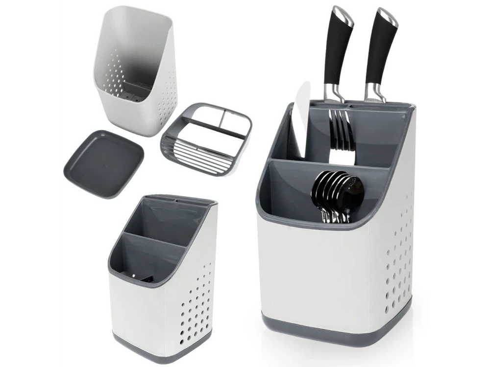 Vilde Cutlery Drainer, Gray/White