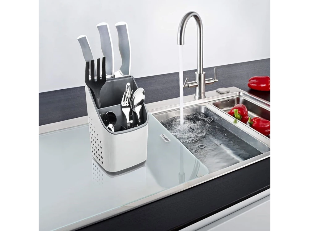 Vilde Cutlery Drainer, Gray/White