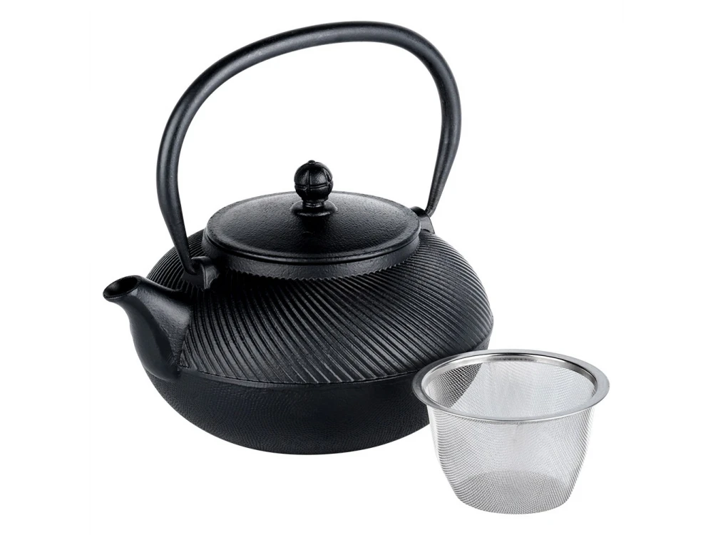 Vilde Cast Iron Teapot with Filter, 1000ml, Black