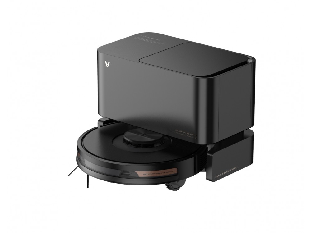 Viomi Alpha 2 Pro Smart Robot Vacuum / Mopping Cleaner με Λειτουργία Σφουγγαρίσματος, φίλτρο HEPA, 4000Pa, Μαύρη *REFURBISHED*