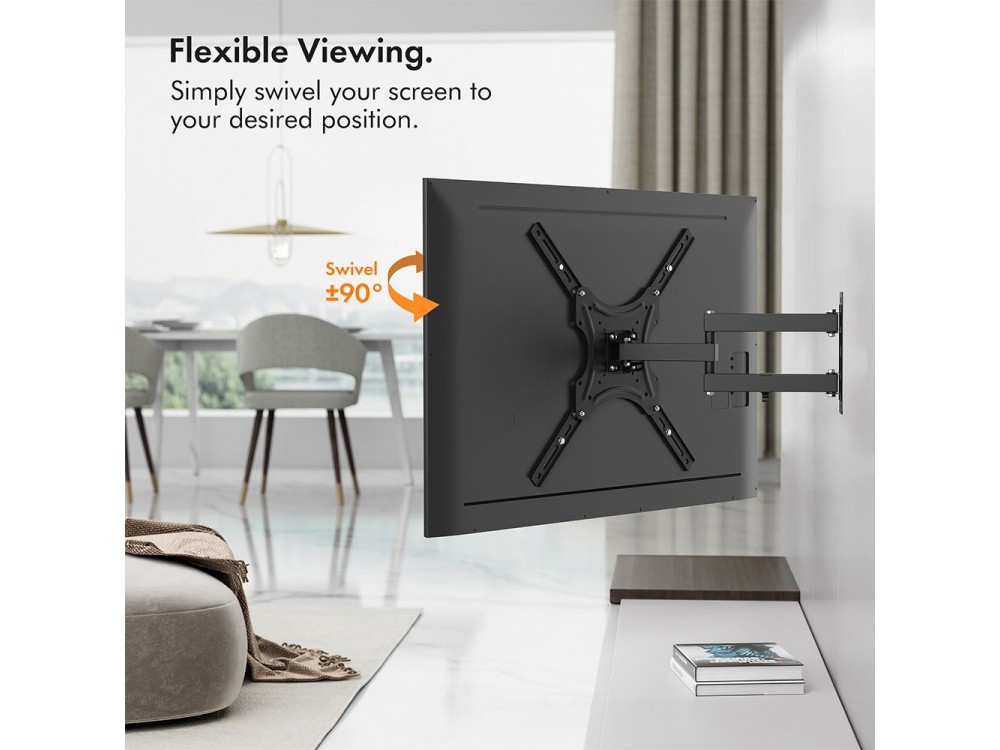 VonHaus TV Mount, Tilt & Swivel, Adjustable arm for TV 23”-55”, up to 35kg - 05/054
