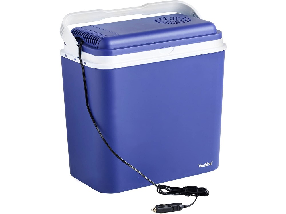 VonShef Electric Cool Box 22lt, Ηλεκτρικό Φορητό Ψυγείο 12V, με Λαβή, Μπλε