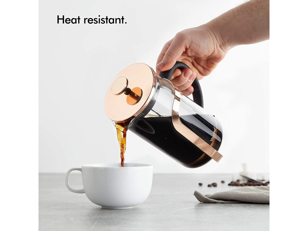 VonShef French Press Cafetiere Copper, Καφετιέρα Γαλλικού Χειρός 1000ml
