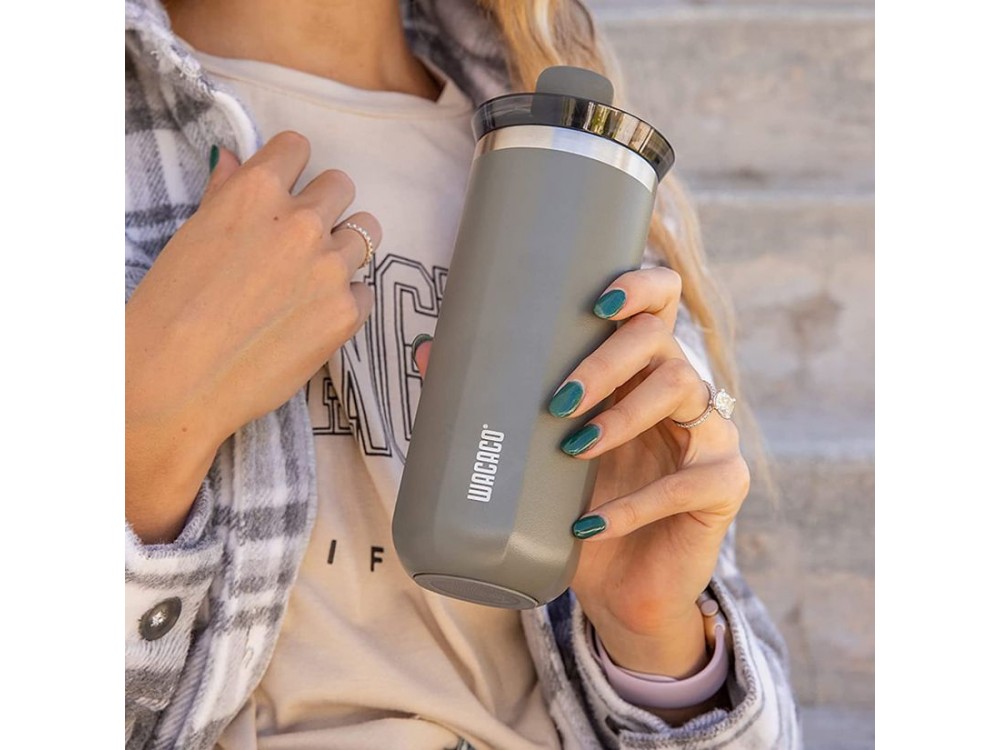 Wacaco Octaroma Lungo Travel Mug, Ποτήρι Θερμός 300ml, Dim Grey