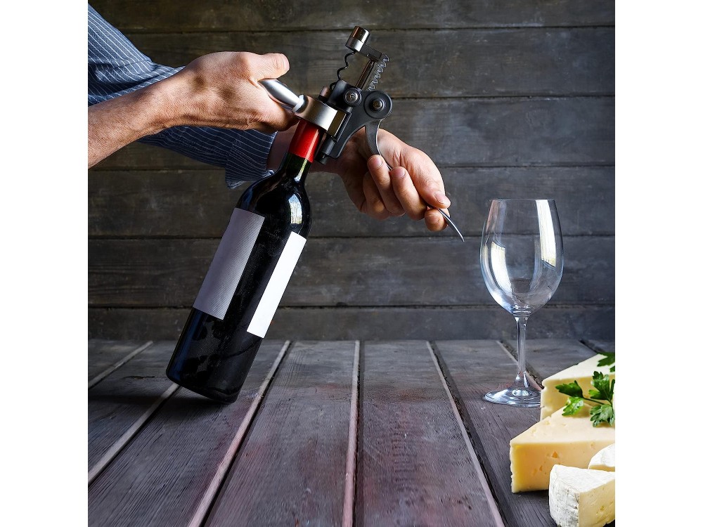 Forneed Corkscrew Wine Opener Set, Σετ Αξεσουάρ Κρασιού 5τμχ με Ανοιχτήρι, Πώμα, Foil Cutter & Σταντ