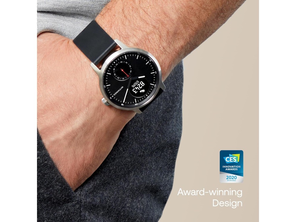 Withings ScanWatch Hybrid Smartwatch 42mm, Activity Heart Rate Monitor, GPS, ECG, Αδιάβροχο 50μ. Μαύρο - ΑΝΟΙΓΜΕΝΗ ΣΥΣΚΕΥΑΣΙΑ