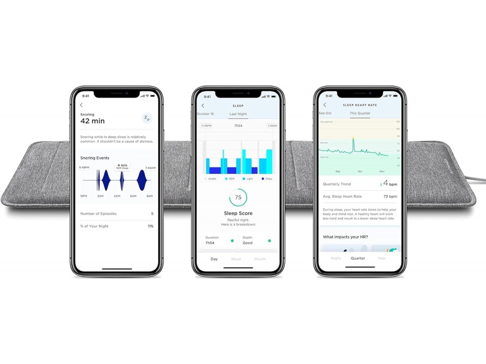 Withings Sleep Analyzer, Smart Sleep Analysis Mattress with App
