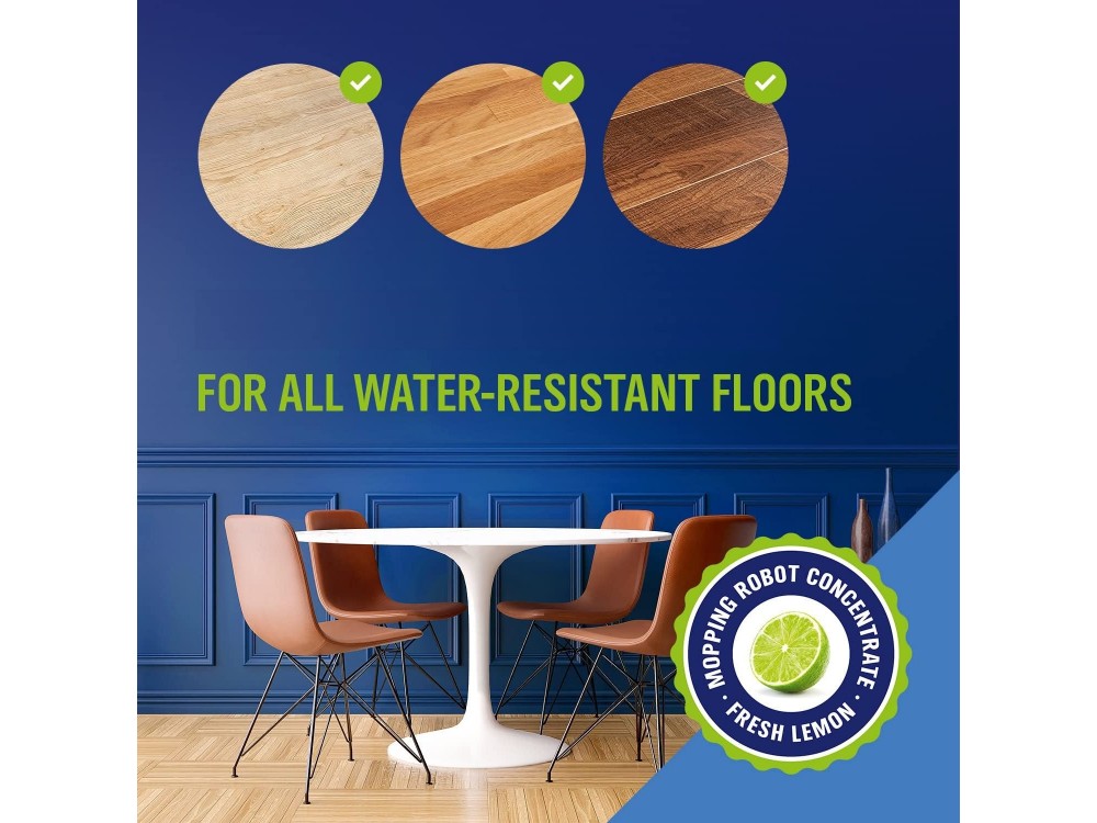 WoldoClean Wood Cleaner 750ml, Concentrated Floor Cleaner for Wooden Floors, for use with Robotic Vacuum Cleaners, Lemongrass