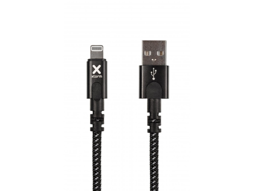 Xtorm CX2021 Lightning καλώδιο 3μ. για Apple iPhone / iPad / iPod MFi, με Νάυλον ύφανση, Μαύρο
