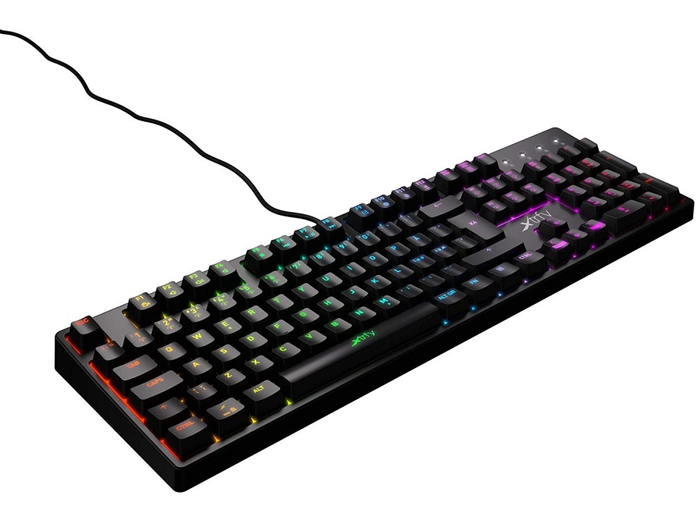 Xtrfy K4 RGB Gaming Mechanical Keyboard, Μηχανικό Πληκτρολόγιο με Kailh Red Switches, 1000Hz Polling Rate, Black