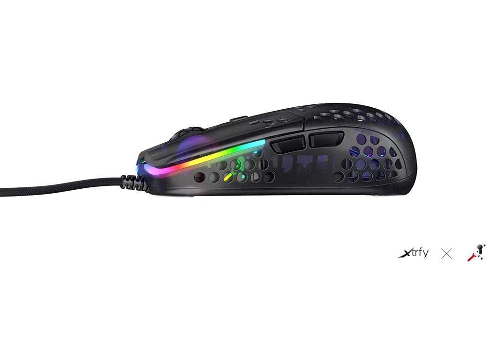 Xtrfy MZ1 ZY’S Rail RGB Optical Gaming Mouse, Gaming Ποντίκι 16.000 DPI, Μαύρο