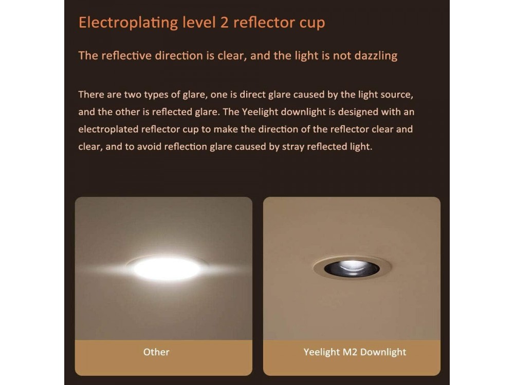 Yeelight Mesh Spotlight M2, Στρογγυλό Μεταλλικό Χωνευτό Σποτ με Ενσωματωμένη Smart Λάμπα LED 5W, 350lm 2700-6500K
