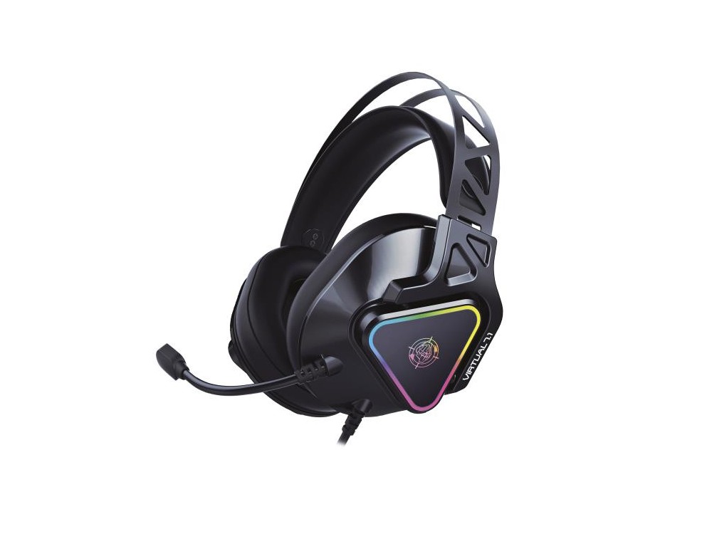 Zeroground HD-3000G AKECHI PRO RGB Gaming Headset 7.1 Noise-cancelling Mic USB (PC / PS4 / Xbox / Switch / Mac / iOS), Black