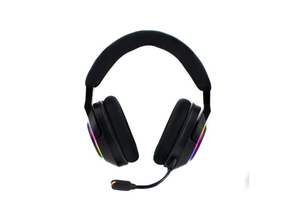 Zeroground HD-3600WG AKASHI Ασύρματο RGB Gaming Headset 7.1 Αφαιρούμενο Microphone (PC / PS4 / Xbox / Switch κ.α.), Black