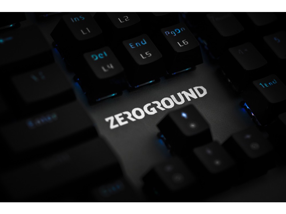Zeroground KB-3500G NAITO Wired Mechanical RGB Keyboard, for Gaming, OUTEMU optical Brown switches