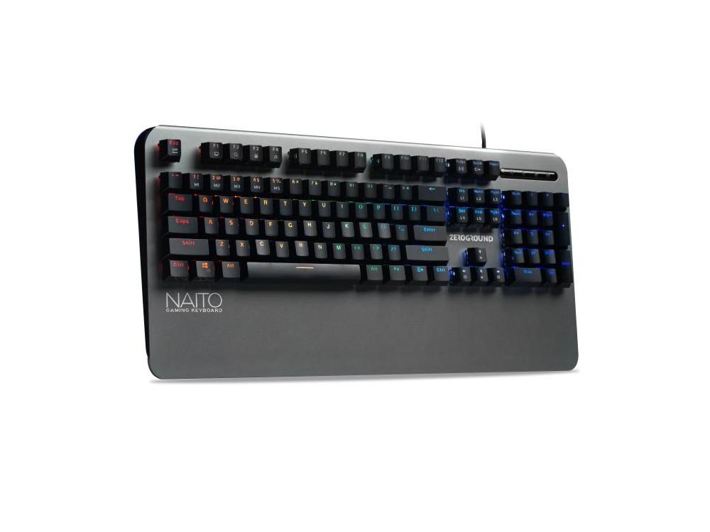 Zeroground KB-3500G NAITO Wired Mechanical RGB Keyboard, for Gaming, OUTEMU optical Brown switches