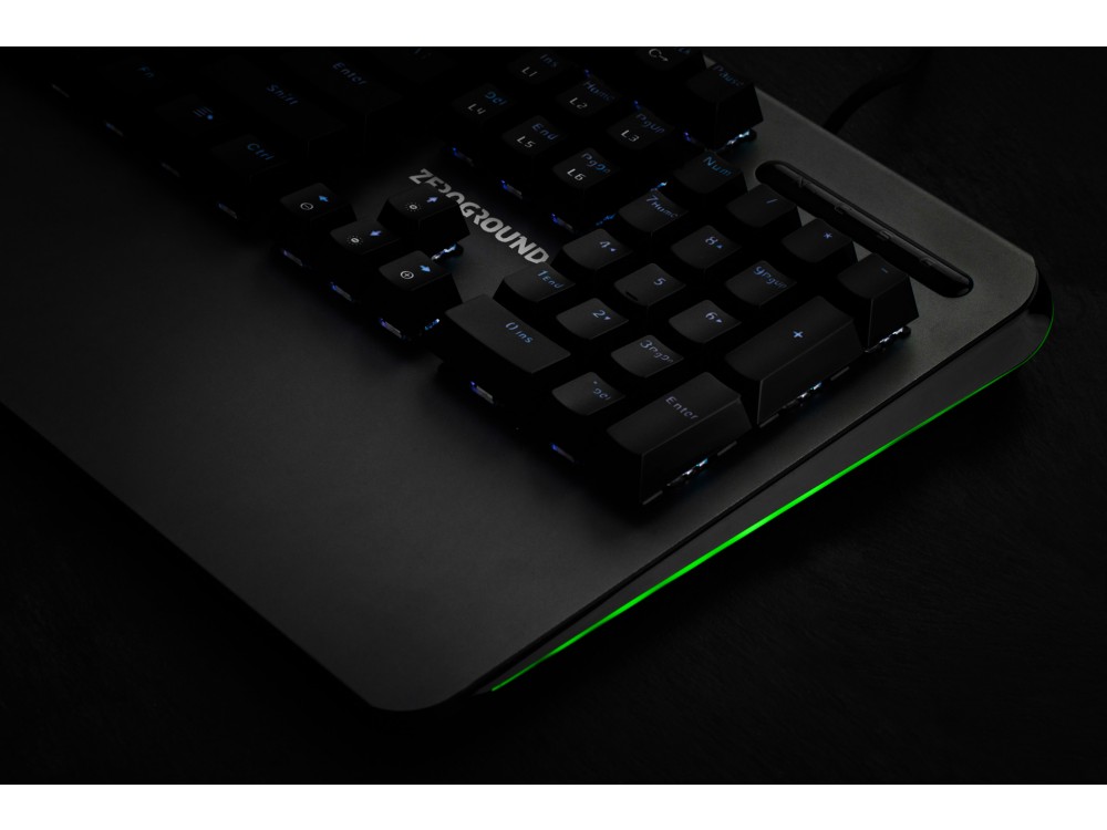 Zeroground KB-3500G NAITO Wired Mechanical RGB Keyboard, for Gaming, OUTEMU optical Brown switches