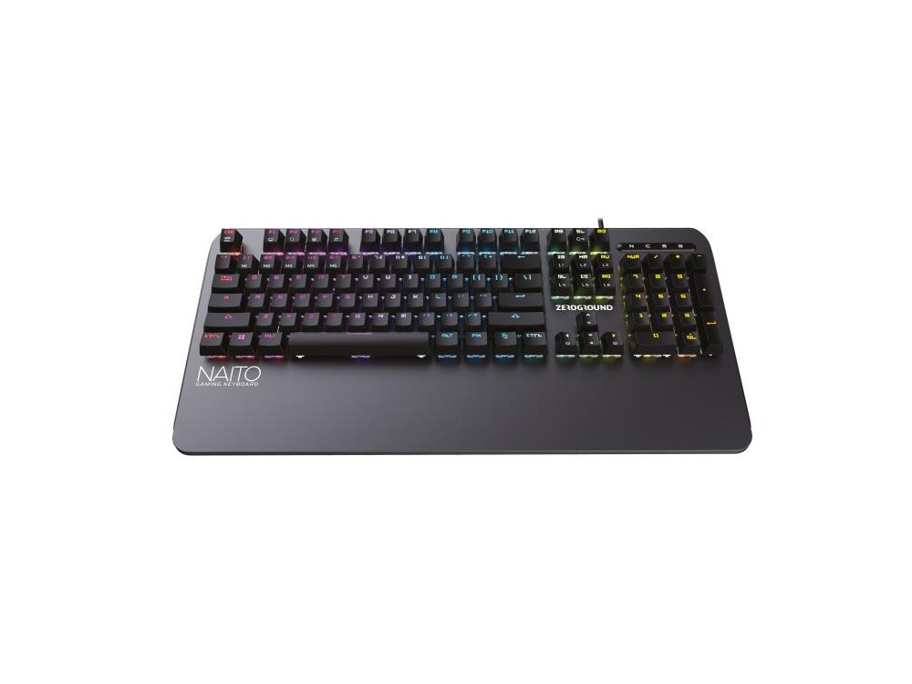 Zeroground KB-3500G NAITO Wired Mechanical RGB Keyboard, for Gaming, OUTEMU optical Brown switches