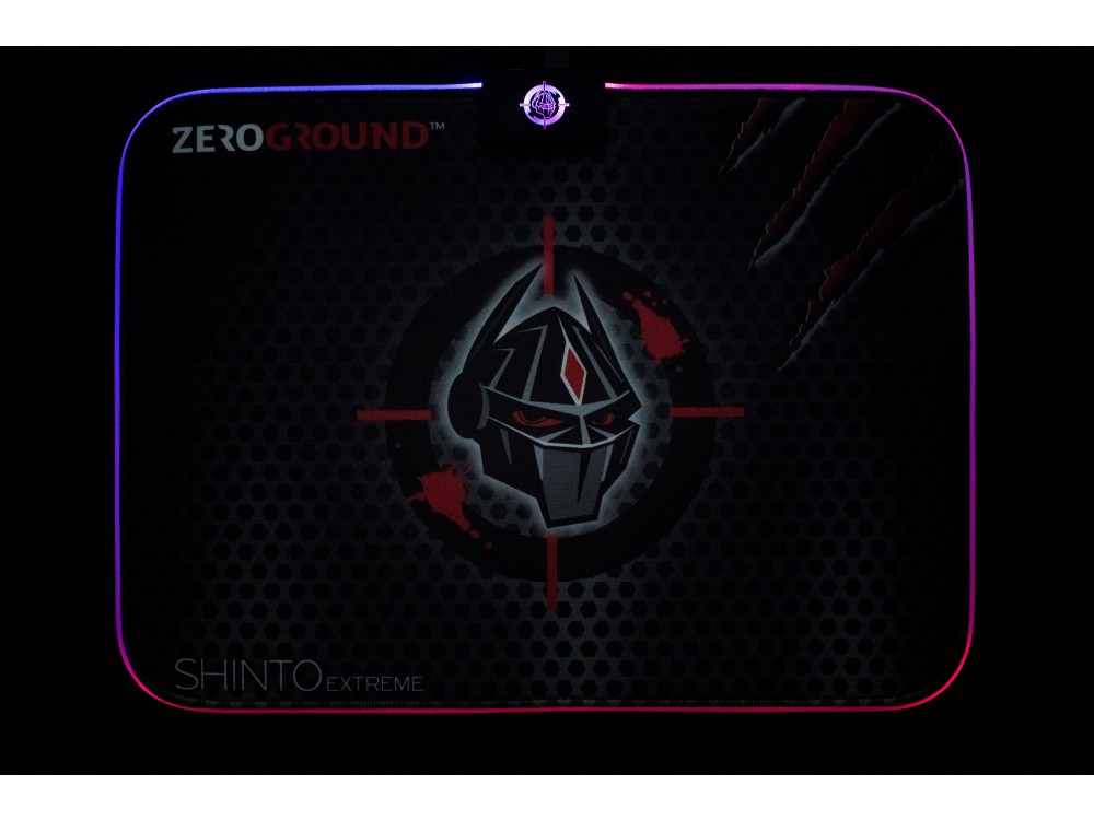 Zeroground MP-1900G SHINTO EXTREME v2.0 Gaming Mouse Pad (25x35cm) with RGB LED, Black