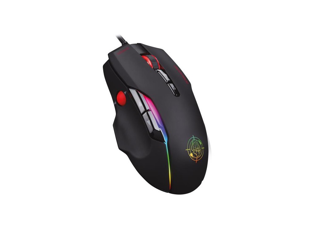 Zeroground MS-3600G RGB KENNYO v2.0 Gaming Mouse, Προγραμματιζόμενο Ποντίκι 500-7.200 DPI, 9 Buttons, Μαύρο