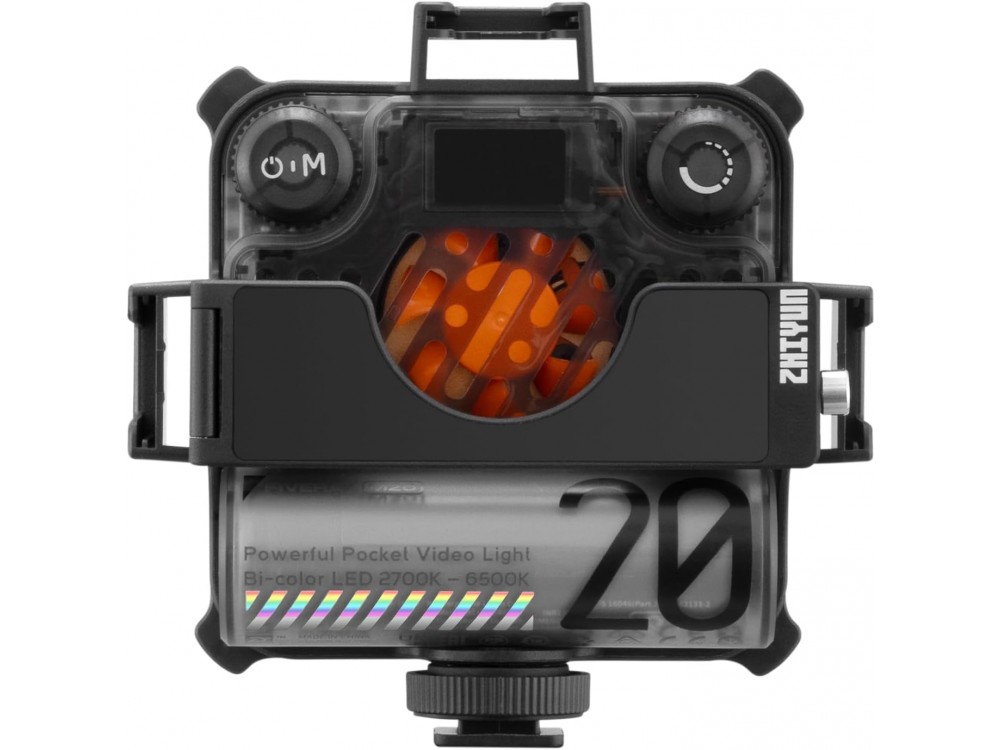 Zhiyun Fiveray M20 Bi-Color Combo, Portable LED Camera Light, Bi-Color 2700k~6500k, 20W with 10 Light Effects