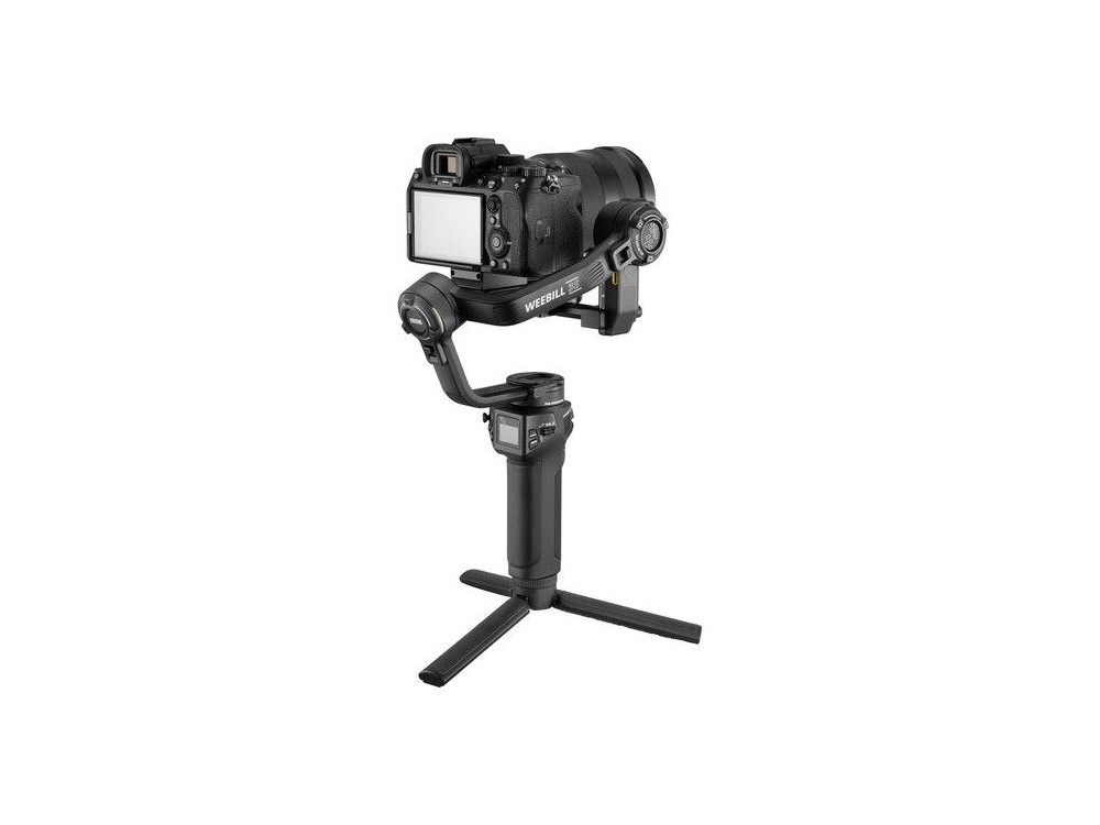 Zhiyun WEEBILL 3S Handheld Gimbal Mobile Stabilizer with Built-in Light 1000 Lux and Operation up to 11.5 Hours, Black