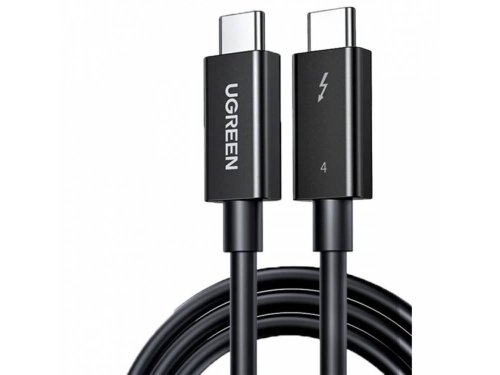 Ugreen Καλώδιο USB-C σε USB-C 2μ. Thunderbolt 4.0 100W / 40Gbps, USB 4.0, 8K@60Hz, Μαύρο