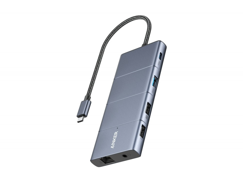 Anker 565 11-in-1 USB-C Data Hub Docking Station Διπλής Οθόνης HDMI + DisplayPort + 10Gbps USB-C & USB-A + 2*USB-A 2.0 + Etherne