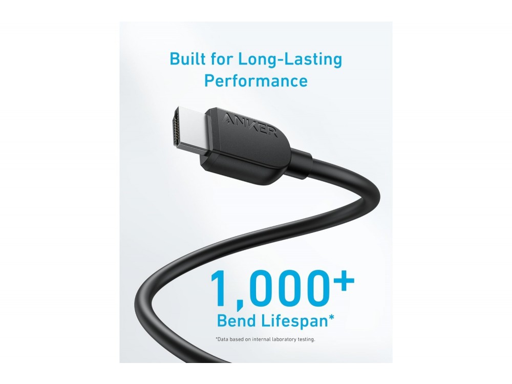 Anker Καλώδιο HDMI 2.1 Ultra High Speed 8K@60Hz / 4K@120Hz 48Gbps, 1.8m, Black