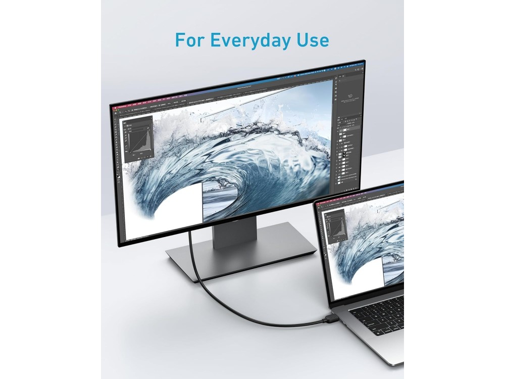 Anker Καλώδιο HDMI 2.1 Ultra High Speed 8K@60Hz / 4K@120Hz 48Gbps, 1.8m, Black