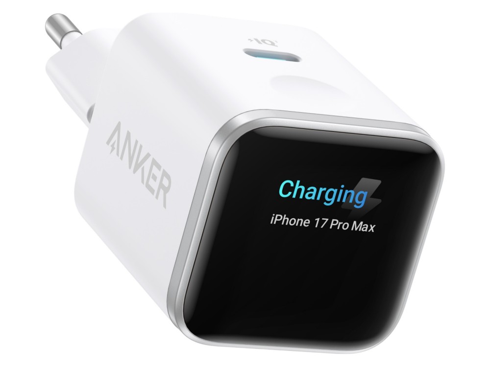 Anker Nano Φορτιστής 45W με Οθόνη, USB-C, Black