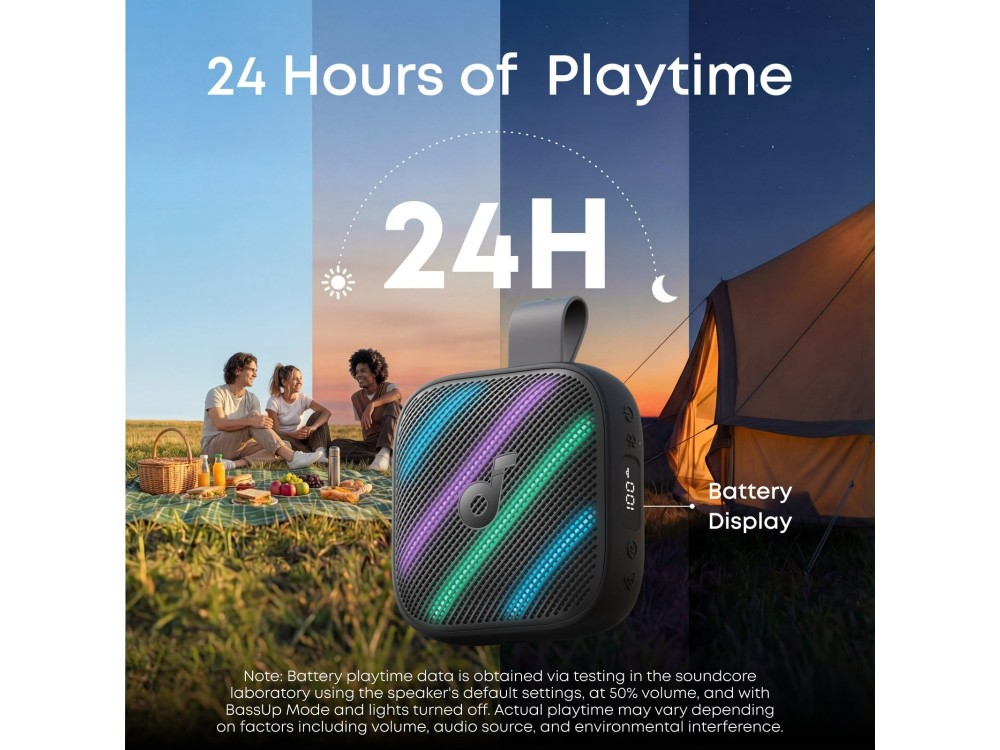 Anker Soundcore Boom Go 3i Φορητό Bluetooth Ηχείο, Black