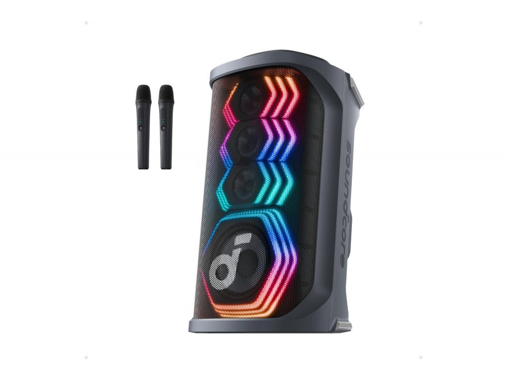 Anker Soundcore Rave 3s AI Party Speaker Ηχείο Bluetooth 200W με 2 Ασύρματα Μικρόφωνα & Μπαταρία έως 12H - ΑΝΟΙΓΜΕΝΗ ΣΥΣΚΕΥΑΣΙΑ