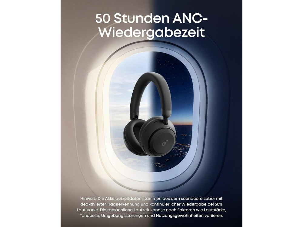 Anker Soundcore Space 2 Bluetooth Ακουστικά με Adaptive Noise Cancelling, Black