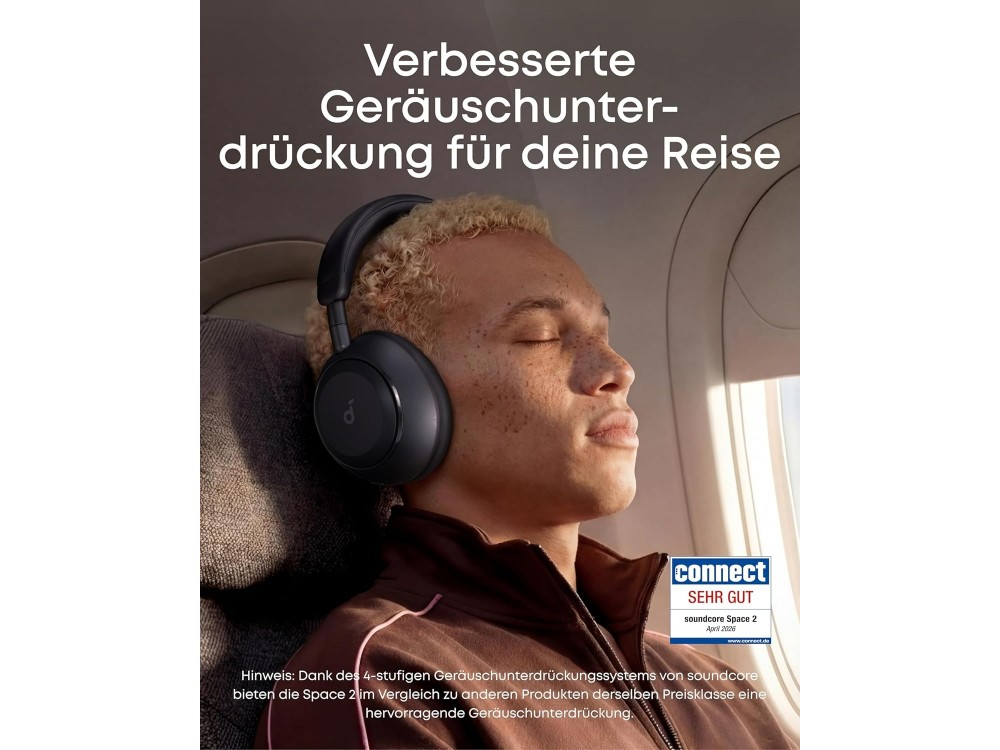 Anker Soundcore Space 2 Bluetooth Ακουστικά με Adaptive Noise Cancelling, Black