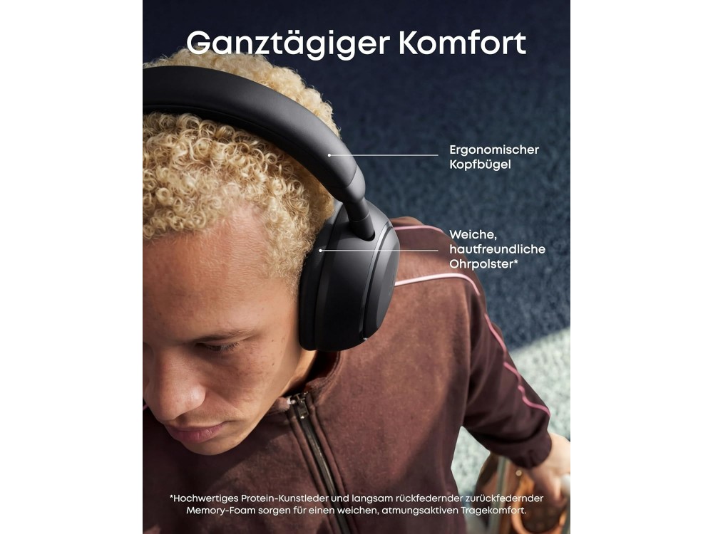 Anker Soundcore Space 2 Bluetooth Ακουστικά με Adaptive Noise Cancelling, Black