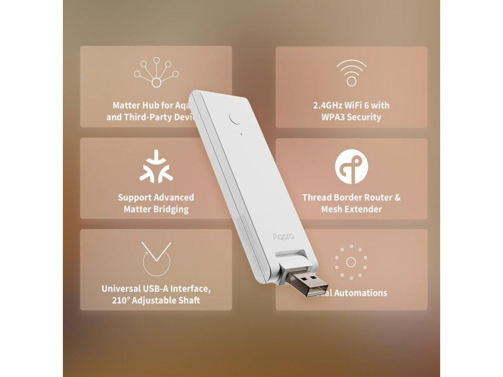 Aqara Hub M100 Smart Bridge Zigbee / Thread, Συμβατό με Matter, Apple HomeKit, Google Home, Alexa
