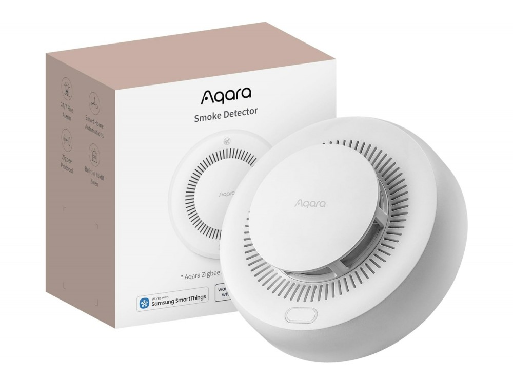 Aqara Smart Smoke Detector Zigbee 3.0 Ανιχνευτής Καπνού 85dB με Μπαταρία 10 Ετών, Συμβατός με HomeKit & Matter