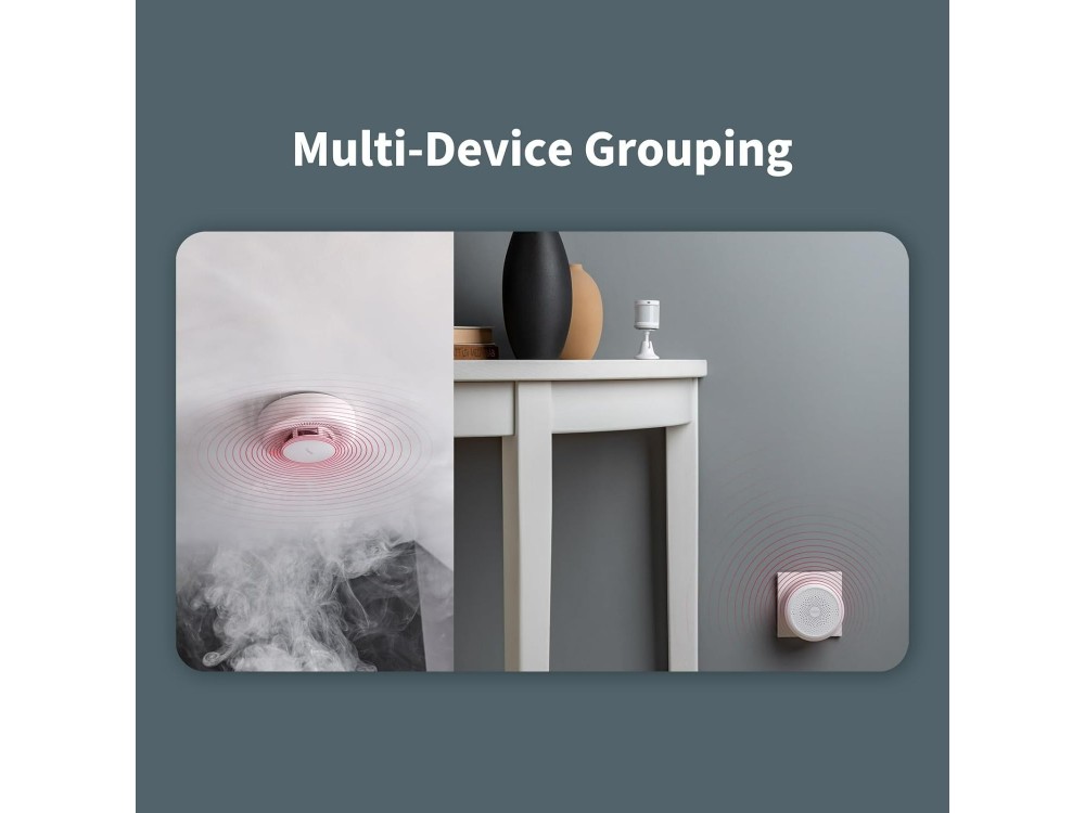 Aqara Smart Smoke Detector Zigbee 3.0 Ανιχνευτής Καπνού 85dB με Μπαταρία 10 Ετών, Συμβατός με HomeKit & Matter